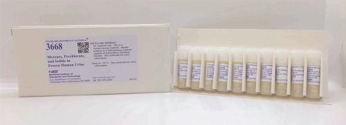 SRM 3668  冷凍人尿中的汞、高氯酸鹽和碘化物標準品